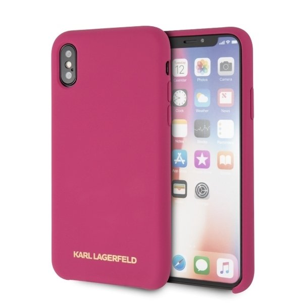 Husa iPhone X XS KARL LAGERFELD Soft Roz