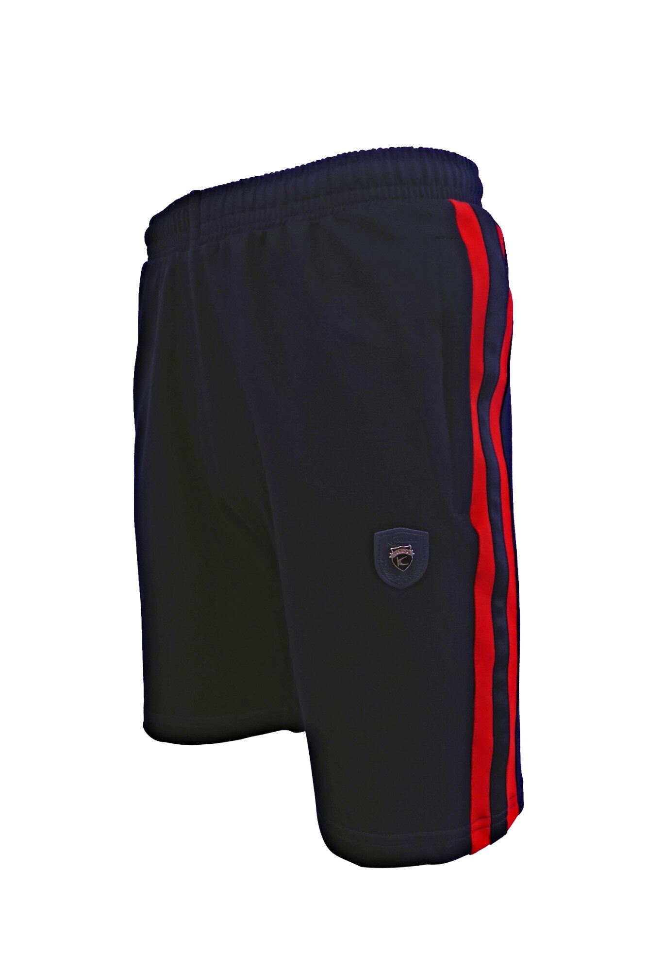 Bermude barbat, albastru / rosu cu 2 buzunare laterale cu fermoare