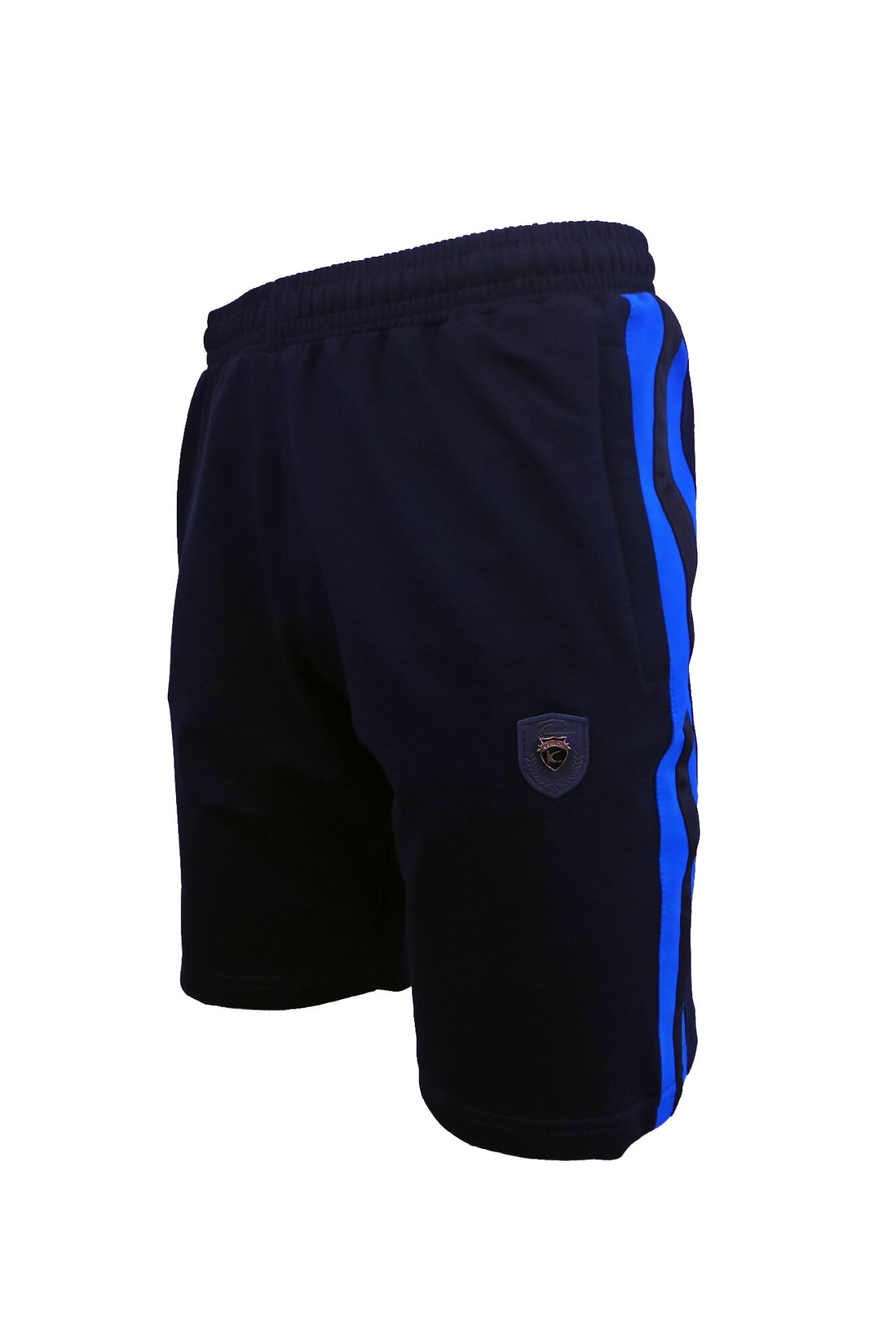 Bermude barbat, albastru / albastru deschis cu 2 buzunare laterale cu fermoare