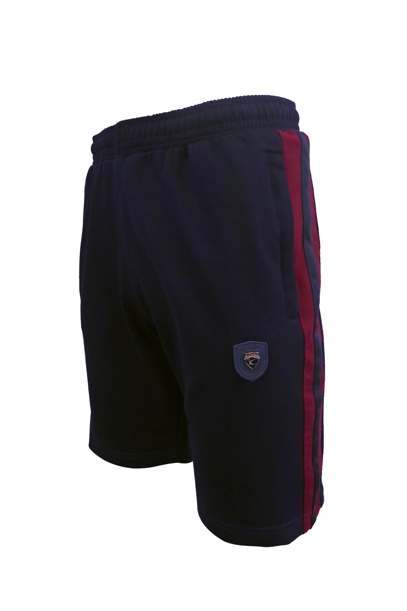 Bermude barbat, albastru / grena cu 2 buzunare laterale cu fermoare