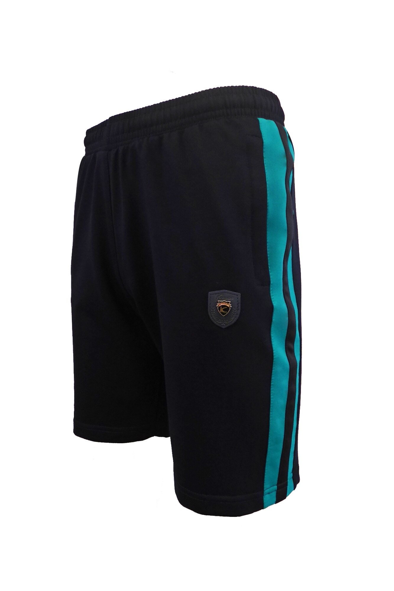 Bermude barbat, albastru / verde cu 2 buzunare laterale cu fermoare