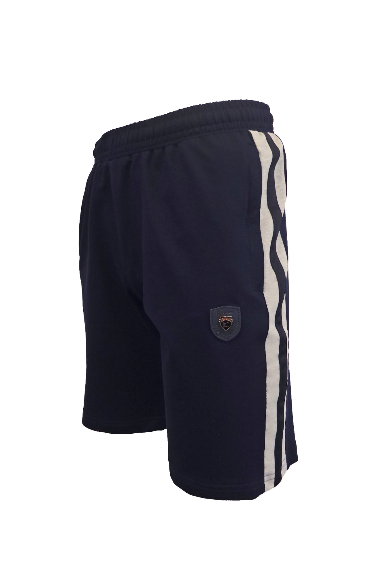 Bermude barbat, albastru / gri cu 2 buzunare laterale cu fermoare