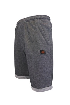 Bermude barbat, gri melange cu 2 buzunare laterale cu fermoare si 1 buzunar pe spate, XL Bermude barbat, gri melange cu 2 buzunare laterale cu fermoare si 1 buzunar pe spate, XL