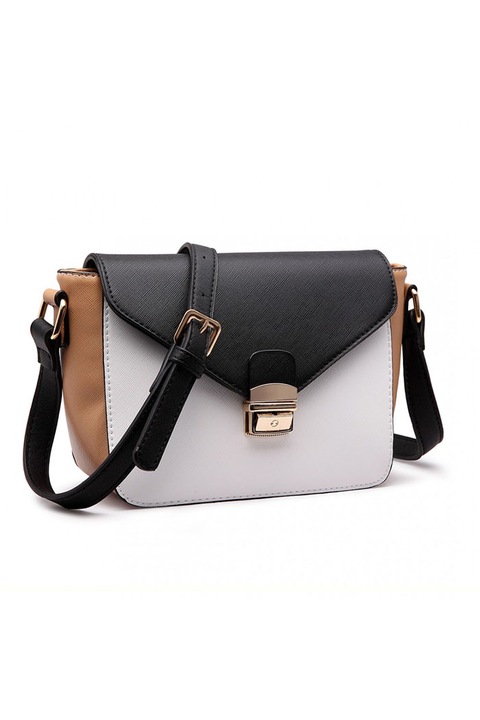 Női táska Miss Lulu LM1648 BAG-MISLU-1648-D-PUSKIN-WT, 22x9x15 cm, fehér/bézs