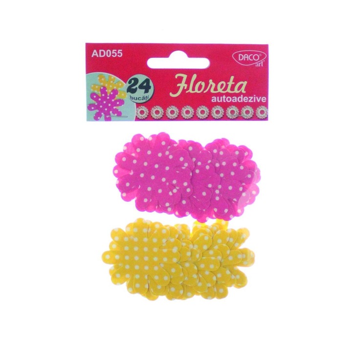 Accesorii craft, Floreta autoadeziva textil, DACO, AD055