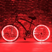Kit luminos tuning roti bicicleta, Rosu, fir El Wire flexibil, ProCart