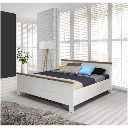 Pat Kring Nibe, 168.5 x 86 x 207 cm, suprafata dormit 160x200 cm , alb antic