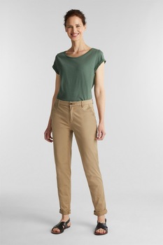 Esprit, Pantaloni chino cu buzunare oblice, Bej, W42-L32 Esprit, Pantaloni chino cu buzunare oblice, Bej, W42-L32