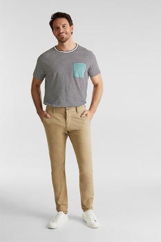 Esprit, Pantaloni chino slim fit, Bej