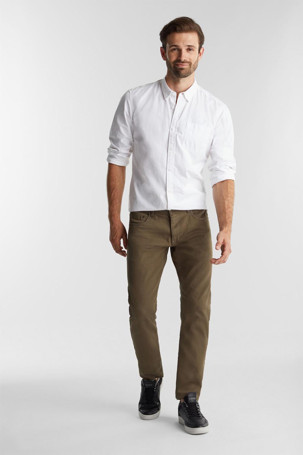 EDC by Esprit, Pantaloni slim fit, Kaki