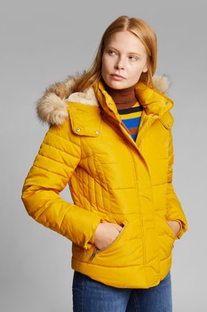 Esprit, Geaca cu gluga detasabila, Galben sofran Esprit, Geaca cu gluga detasabila, Galben sofran