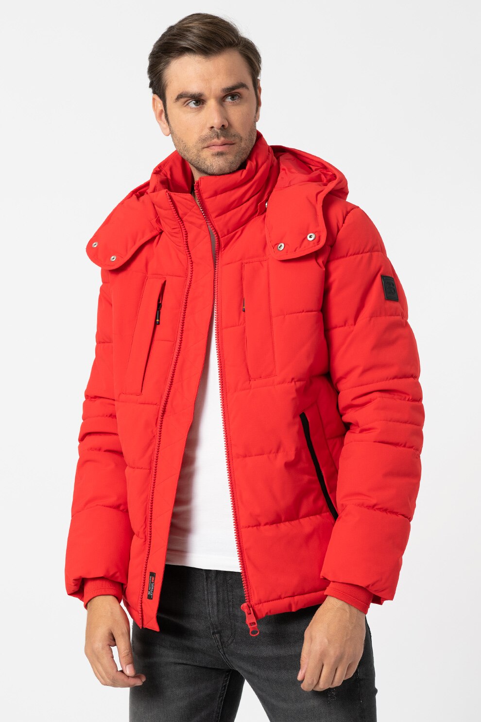 Esprit, Geaca cu vatelina si gluga, Rosu