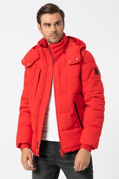 Esprit, Geaca cu vatelina si gluga, Rosu Esprit, Geaca cu vatelina si gluga, Rosu