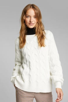 Esprit, Pulover din amestec de lana 1, Alb, XL Esprit, Pulover din amestec de lana 1, Alb, XL