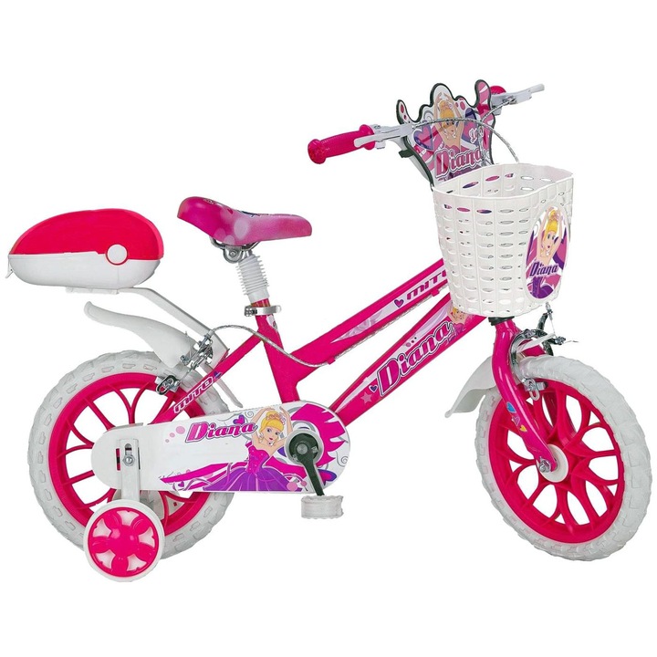 Bicicleta copii 15" MITO Diana, roz, varsta 4-6 ani