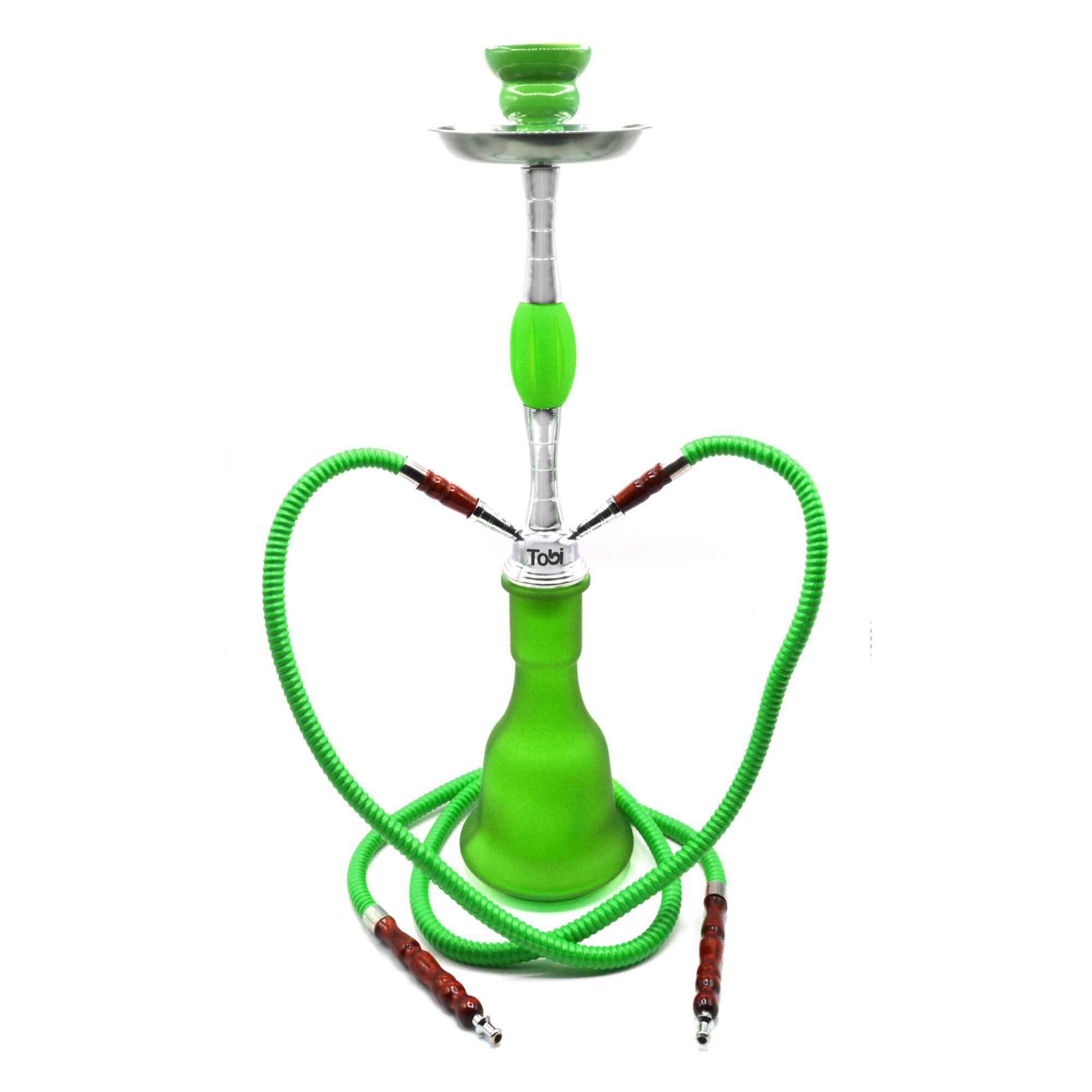 Narghilea Tobi, Matay, 2 furtunuri, Verde, 54 cm