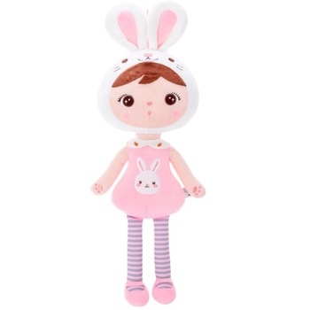 Papusa personalizata Metoo, model Iepure roz/alb, 50 cm Papusa personalizata Metoo, model Iepure roz/alb, 50 cm