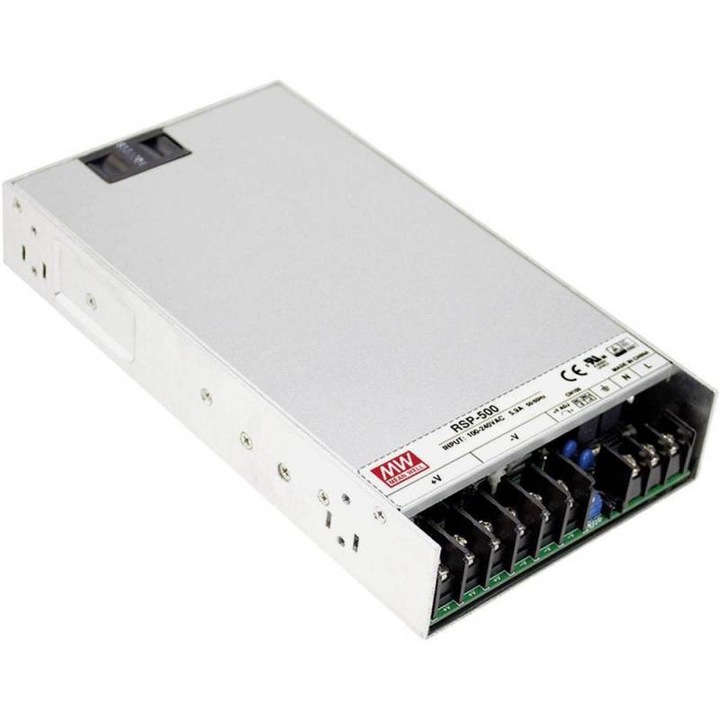 Импулсно захранване Mean Well RSP-500-24, 24V/21A, включено