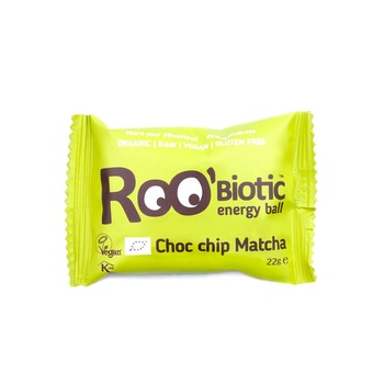 Bila energizanta cu probiotice cu ciocolata si matcha eco 22g Bila energizanta cu probiotice cu ciocolata si matcha eco 22g