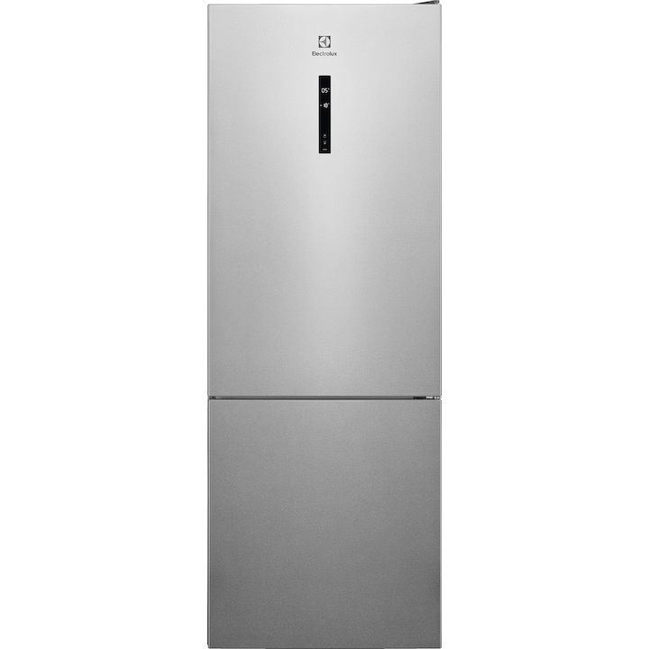 Electrolux LNT7MF46X2 Kombinált hűtőszekrény, 461 l, M:192 cm, NoFrost, Érintésvezérlés, F energiaosztály, Inox