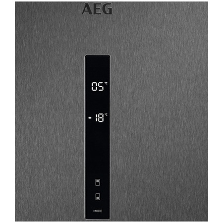 Combina frigorifica AEG RCB646E3MB, 461 l, NoFrost, Touch control, Clasa A++, H 192 cm, Inox negru
