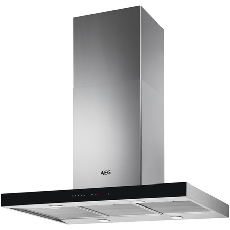 Hota decorativa AEG DIE5961HG, Putere de absorbtie 700 mc/h,1 motor, Conectivitate plita, Touch control, 90 cm, Inox/Negru