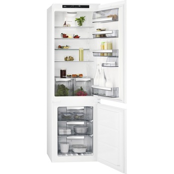 Combina frigorifica incorporabila AEG SCE818E6TS, 253 l, NoFrost, Control electronic, Clasa E, H 178 cm, Alb Combina frigorifica incorporabila AEG SCE818E6TS, 253 l, NoFrost, Control electronic, Clasa E, H 178 cm, Alb