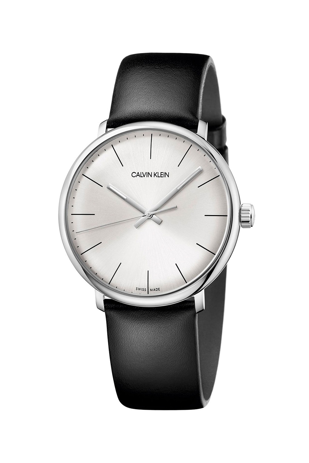 CALVIN KLEIN, Ceas unisex cu o curea de piele, Negru