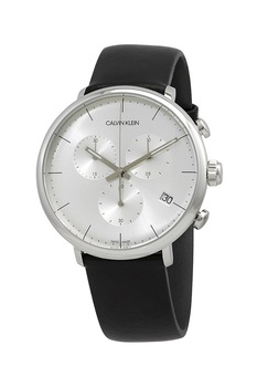 Calvin Klein, Ceas cronograf cu o curea de piele, Negru Calvin Klein, Ceas cronograf cu o curea de piele, Negru