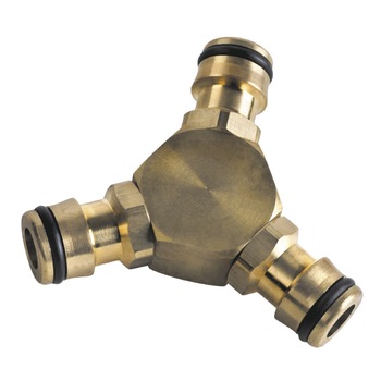 Racord triplu furtun FERRO, alama Racord triplu furtun FERRO, alama