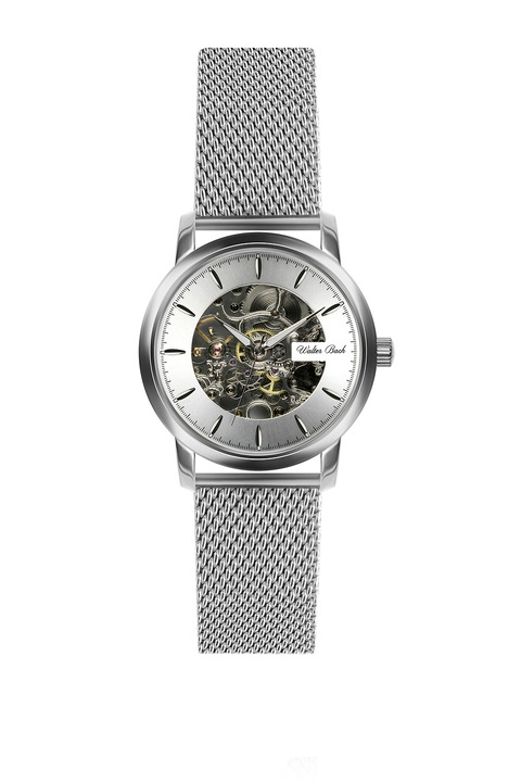 Walter Bach, Автоматичен часовник с видим механизъм, Сребрист