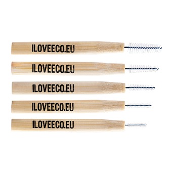 Set periute interdentare din bambus, Iloveeco, 5 bucati, marimi 0.7 mm, 0.8 mm , 1.0 mm, 1.2 mm, 1.4 mm Set periute interdentare din bambus, Iloveeco, 5 bucati, marimi 0.7 mm, 0.8 mm , 1.0 mm, 1.2 mm, 1.4 mm