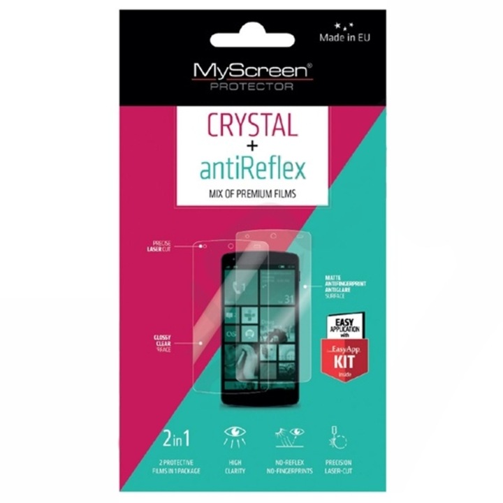 MYSCREEN Apple iPhone 11 Pro Max CRYSTAL/ANTIREFLEX képernyővédő fólia (2 féle típus), Átlátszó / TÜKRÖZŐDÉSMENTES