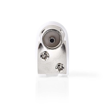 Conector coaxial cotit IEC Nedis, Mama, forma rotunda, material PVC, placat cu nickel, diametru 7 milimetrii Conector coaxial cotit IEC Nedis, Mama, forma rotunda, material PVC, placat cu nickel, diametru 7 milimetrii