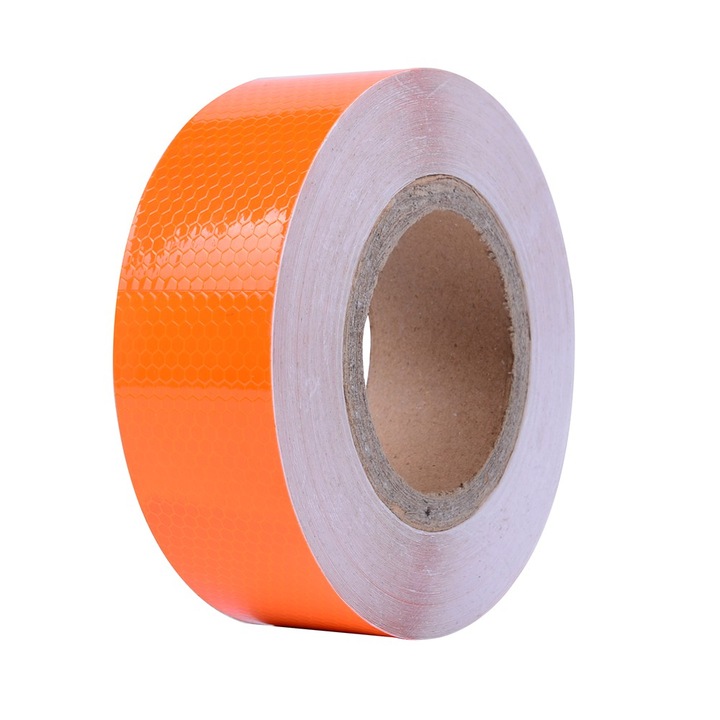 Banda reflectorizanta flexibila portocalie, ProCart, autoadeziva, 5 cm x 1m, rezistenta la apa