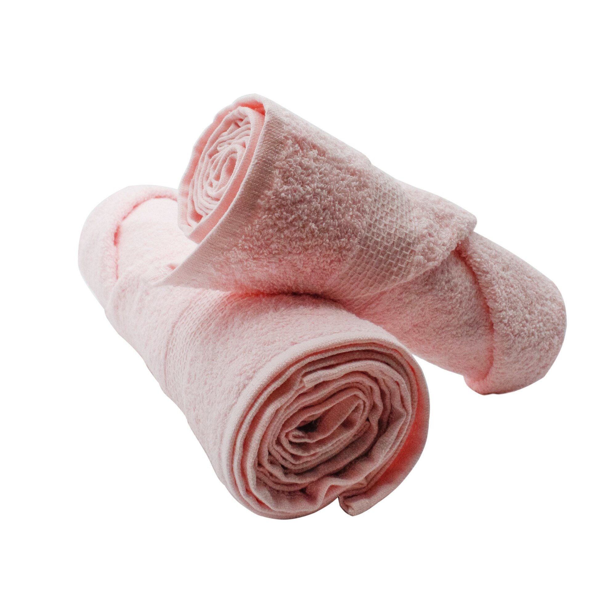 Set 2 prosoape baie Honeycomb 2.3 , 50x90cm\70x140 cm ,100% bumbac , greutate 577 g , tip uni, model simplu , culoare roz