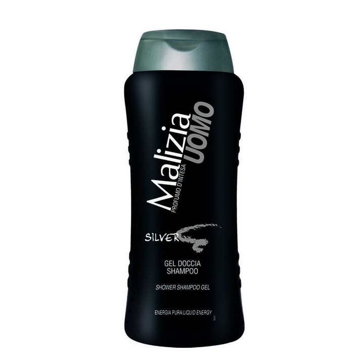 Malizia uomo Silver gél tusfürdő és sampon, energizáló, 250ml