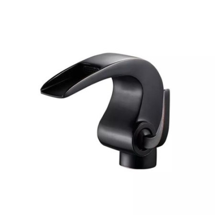 TRENDY S YY92N Fürdőszobai Mosdókagyló Csaptelep, Vízesés funkció, Antik fekete