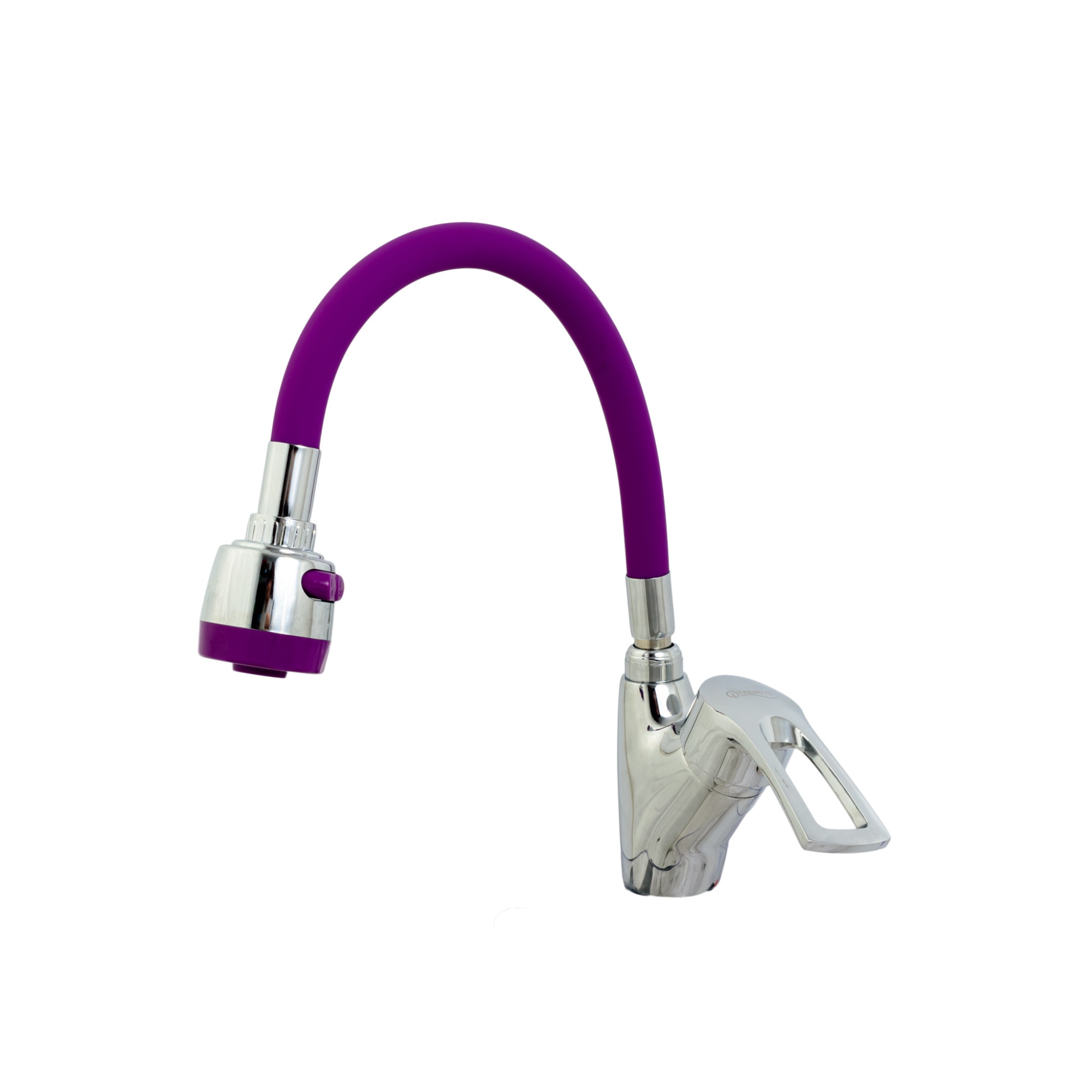 Baterie bucatarie ,TRENDY S, pipa flexibila mov , perlator doua functii