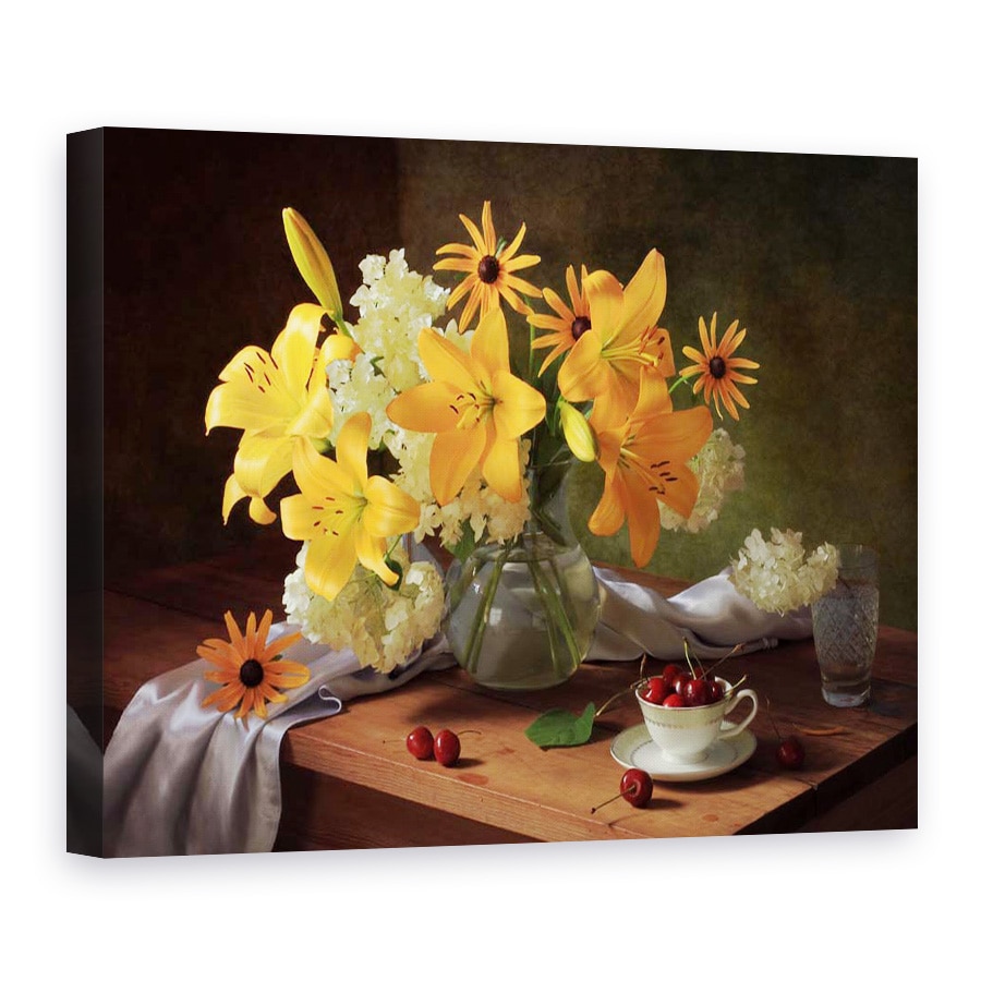 Tablou Canvas - Natura Moarta Cu Crini, 50 x 70 cm