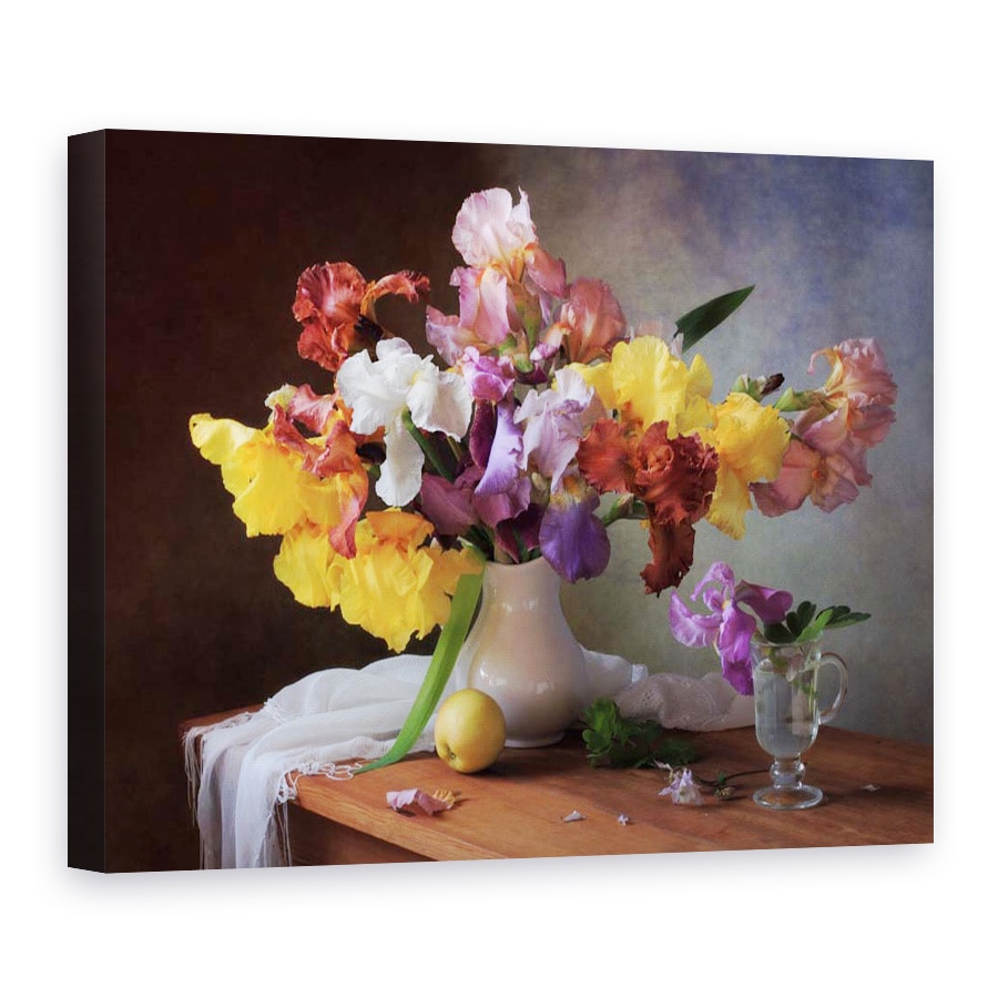 Tablou Canvas - Natura Moarta Cu Un Buchet De Irisi, 30 x 40 cm