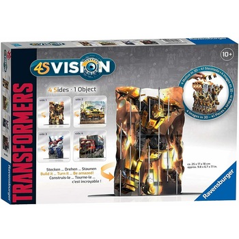 Puzzle 3D cu 4 fete, Transformers, Ravensburger Puzzle 3D cu 4 fete, Transformers, Ravensburger