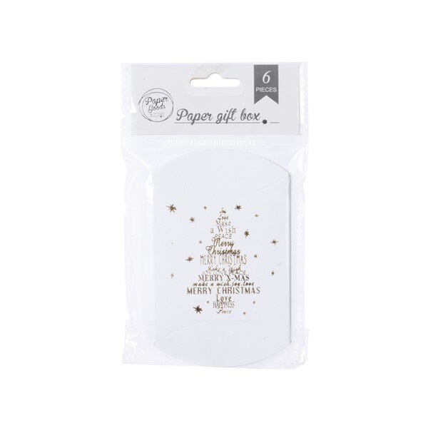 Set 6 cutii pentru cadou - Natural Gold - mai multe modele, Cu model