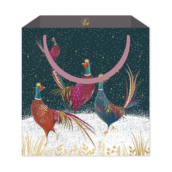 Punga de cadou medie-Sara Miller-Pheasants, Cu model