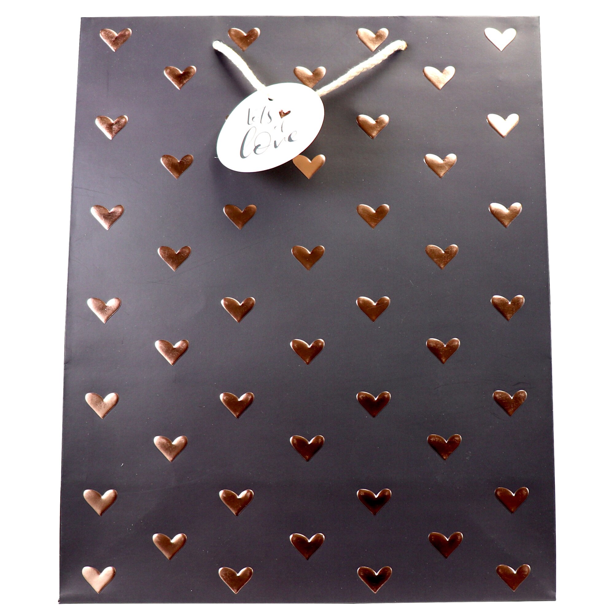 Punga de cadou mare - Hearts and Kisses, Cu model