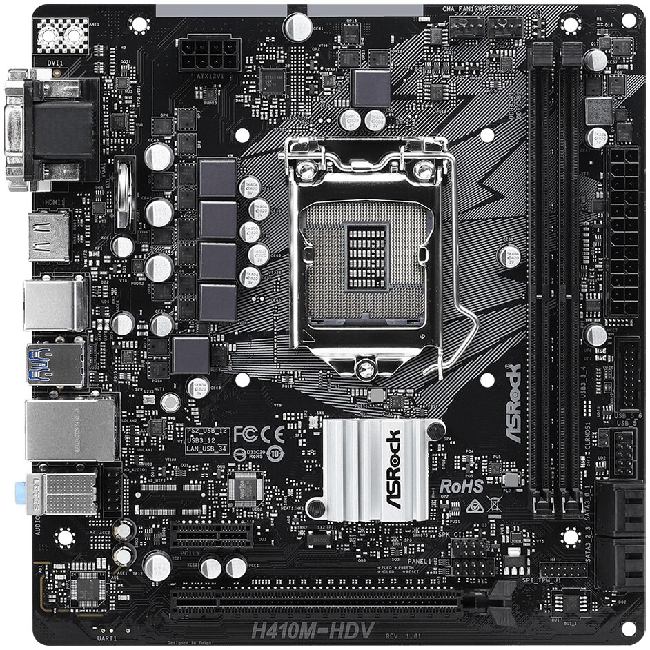 Placa de baza AsRock H410M-HDV, Socket 1200