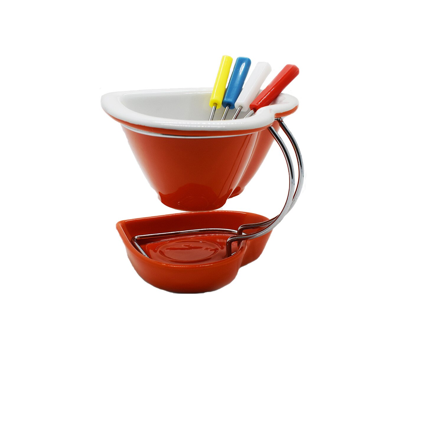 Set fondue din ceramica, Naimeed, D133-JCC7008A, Orange