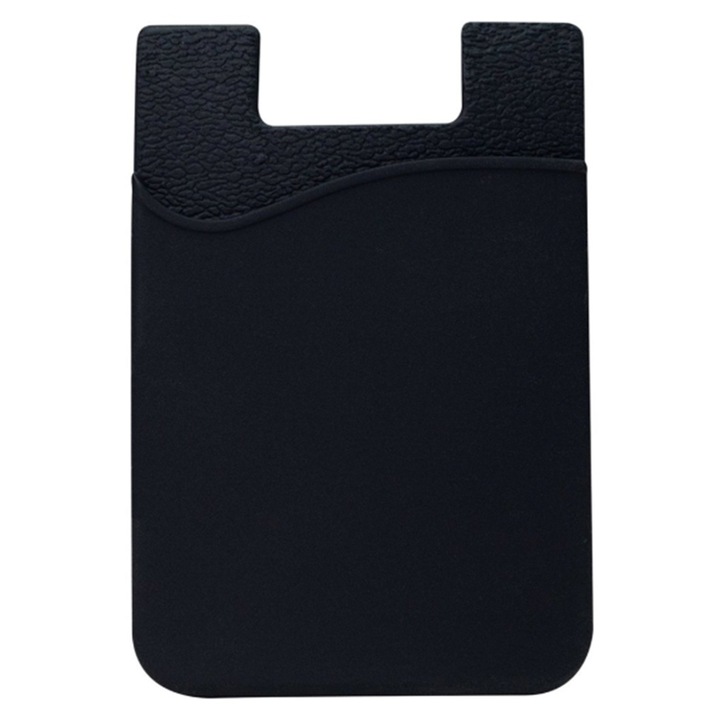 Suport card Compatibil cu telefoane G-Tech, pocket sticker, cardholder, din silicon, negru