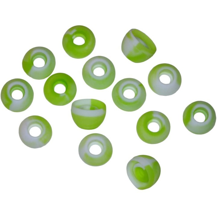 Set 7 perechi de dopuri pentru casti, Xcessor, S, culoare Verde Lucid