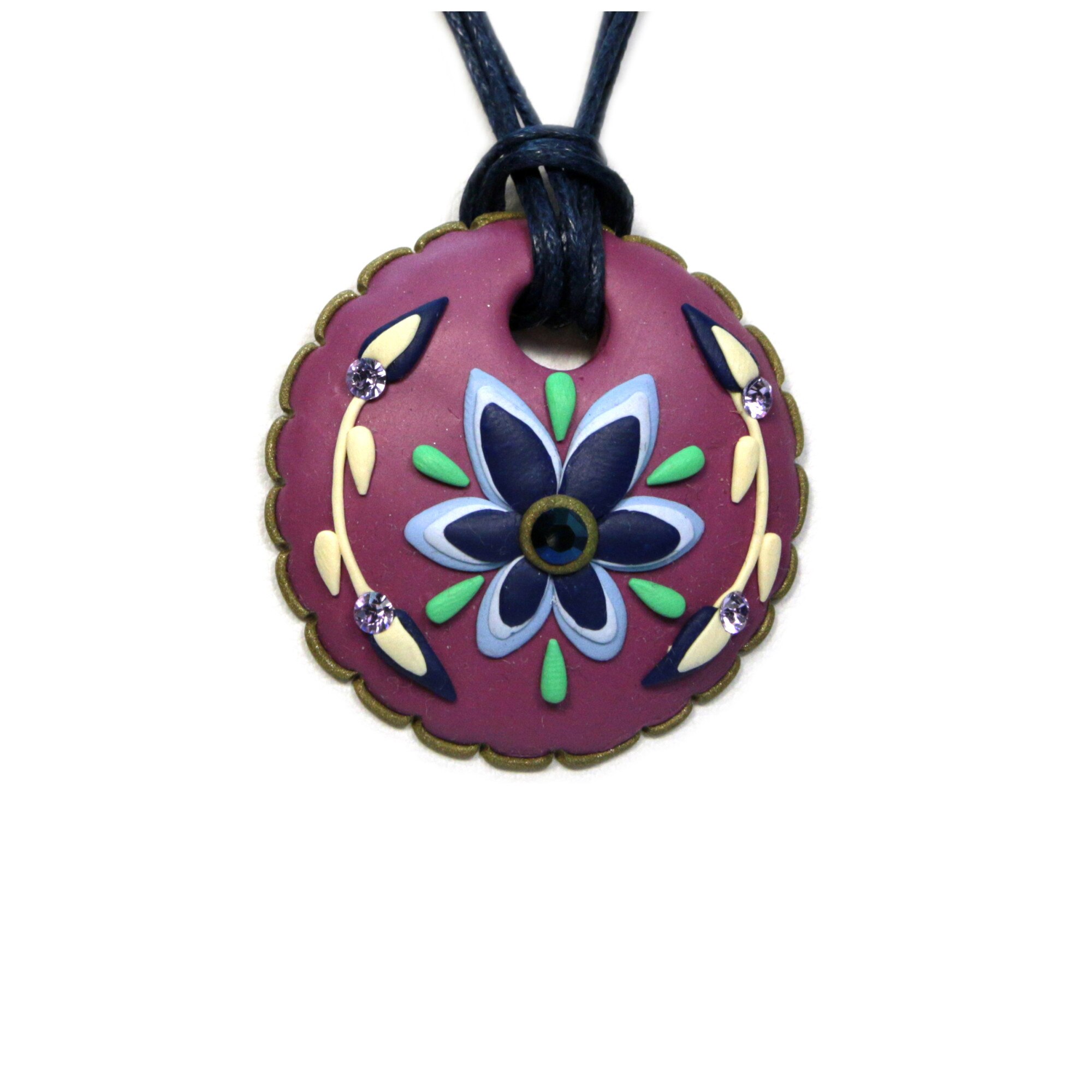 Colier traditional cu cristale, Miidefloriart - model 21